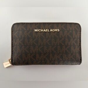 Michael Kors Small Logo & Leather Wallet